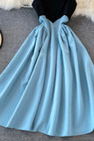 Blue A-Line Short Dress HZ0429