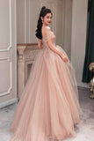 Beautiful Pink Off the Shoulder Lace Party Dresses, Pink Junior Prom Dresses HZ0429