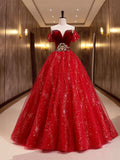 Burgundy Velvet Tulle Long Formal Dress, Burgundy Off Shoulder Prom Dress HZ0429